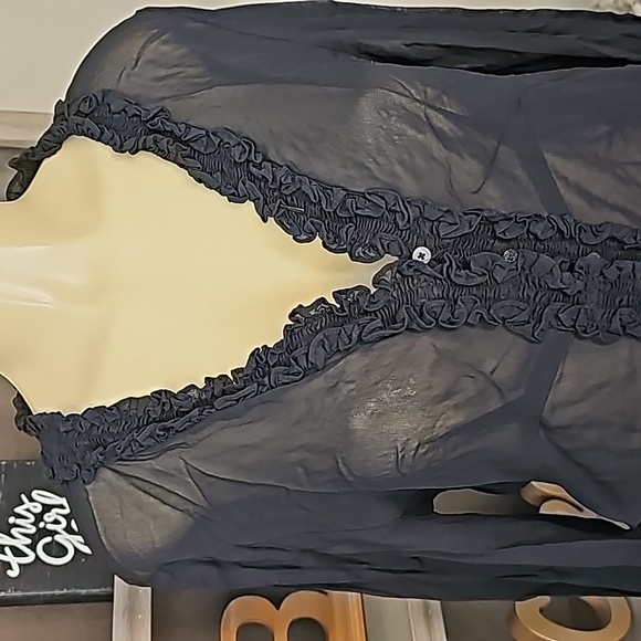 Ralph Lauren Rayon Long Sleeve Blouse Large - Picture 2 of 5